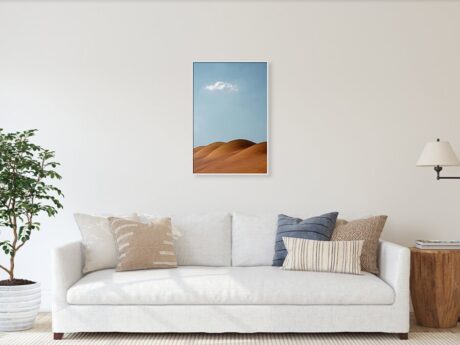 Architectural Desert Forms - Visualization of framed print in modern interior - Abstract