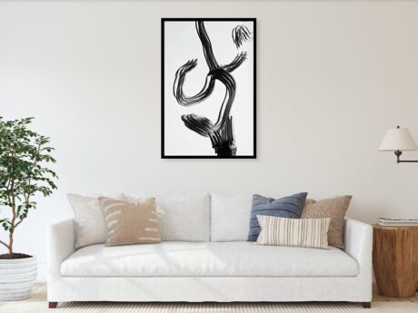 Dancing plant III - Framed abstract motion photography print styled as contemporary wall decor - Abstract