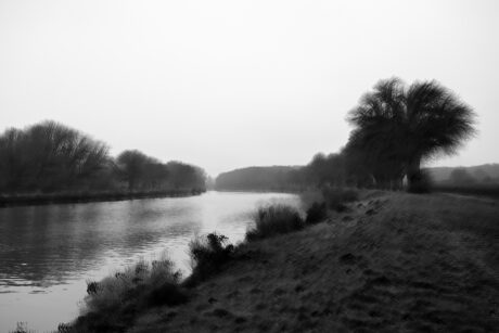 River into Fog - Abstract Landscape Photography - Abstract