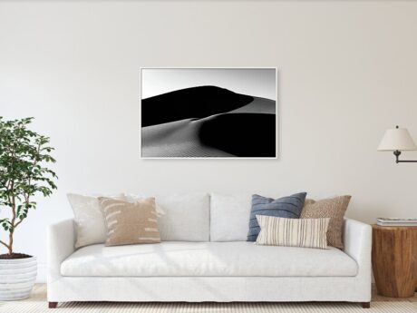 Sand Dune Silhouette Morocco - minimalist interior wall art - Desert