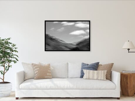 Surreal Mountain Landscape - Wall art in modern interior - Abstract